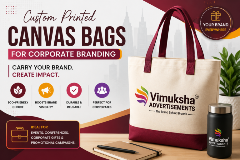 Vimuksha Advertisement promotional bags with custom printing for corporate branding and business promotions