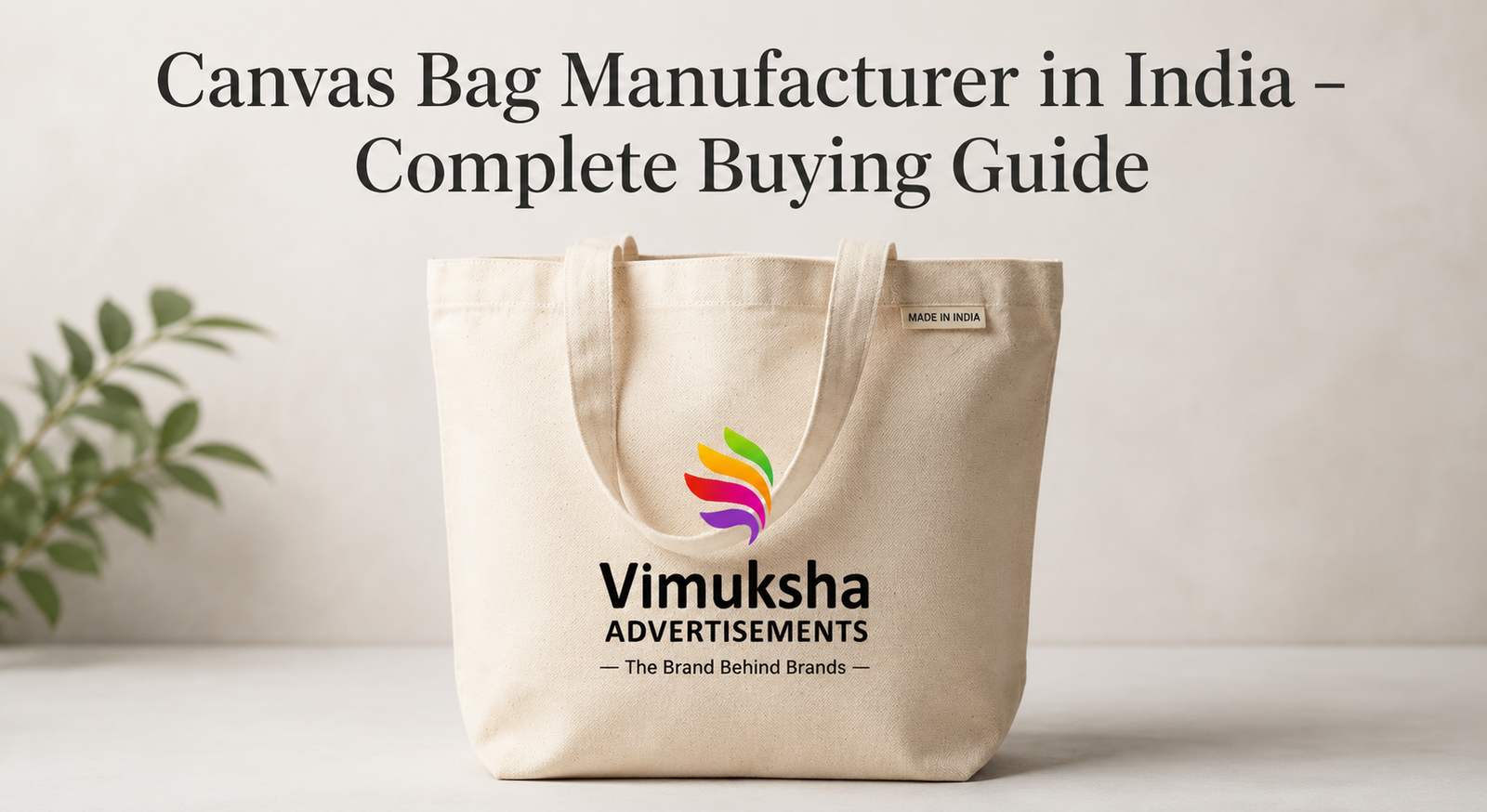 Canvas Bags Manufacturer in India