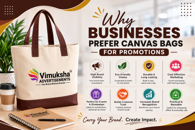 Canvas bags for promotions with custom branding for business marketing
