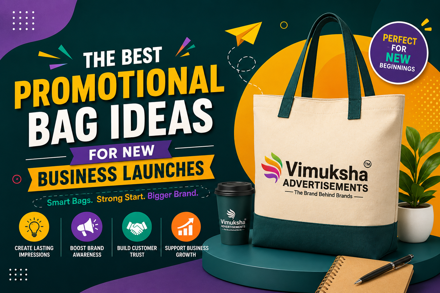 Promotional bag ideas for new business launches with customized branded bags for effective business promotion