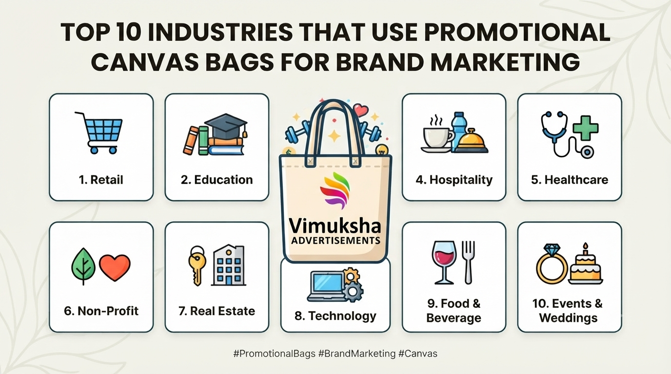 TOP 10 INDUSTRIES THAT USE PROMOTIONAL CANVAS BAGS FOR BRAND MARKETING