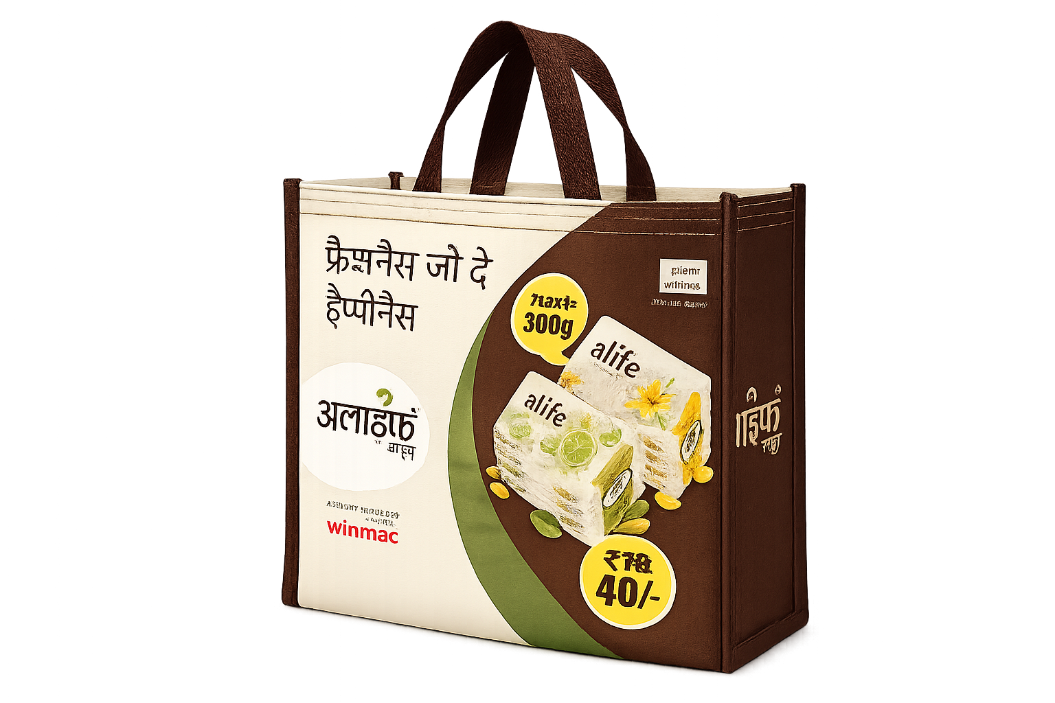 Canvas Bag and Plant Mockup