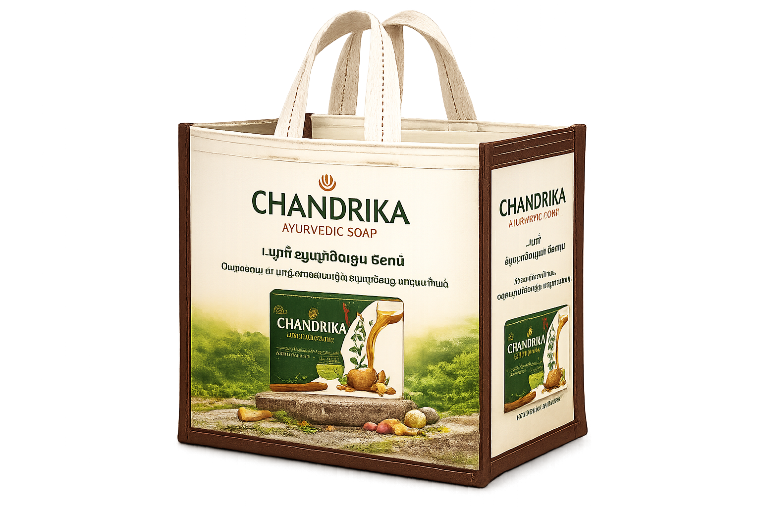 Canvas Bag and Plant Mockup