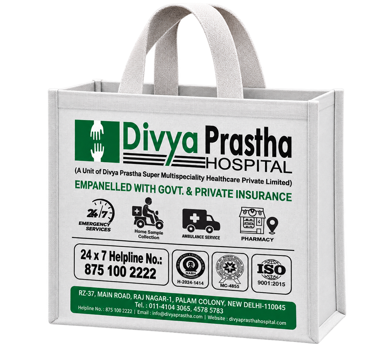 Hospital/Clinic Long Handle Promotional Bags